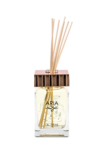 Qc Terme Aria New York 250Ml Art Edition, Profumatore Per Ambiente Con Diffusore A Bastoncini, Fragranza Al Pompelmo, Legno Di Cedro E Gelsomino Made 