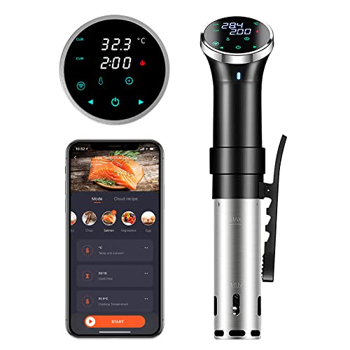 Sous Vide 1100W, Wifi Sous Vide Stick Circolatore Di Immersione, Macchina Roner Cucina, Temperatura (25-95°C) E Timer, Ipx7 Impermeabile, Cottura Sott