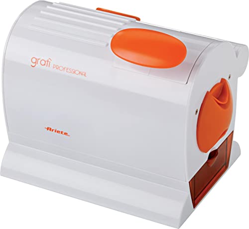 Ariete 445 Gratì Professional Grattugia Elettrica Professionale, Rullo Extra Large Acciaio Inox, Contenitore Estraibile Con Tappo Salvafreschezza, 120