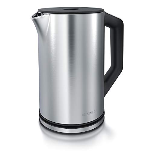 Arendo - Bollitore Acqua Elettrico Da 1.5L 2200W - Eco Controllo Temperatura - Temperatura Regolabile 40-100°C - Parete Doppia - In Acciaio Inossidabi