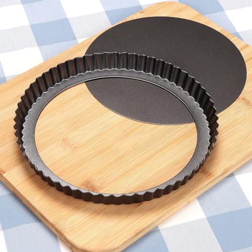 Mge - Stampo Antiaderente Per Quiche E Torte Con Base Rimovibile - Teglia Da Forno Per Crostata E Quiche Bordo Scanalato - 26 Cm