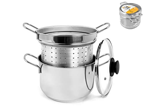 Royal Norfolk Cuocipasta Inox, Con Coperchio, 20Cm