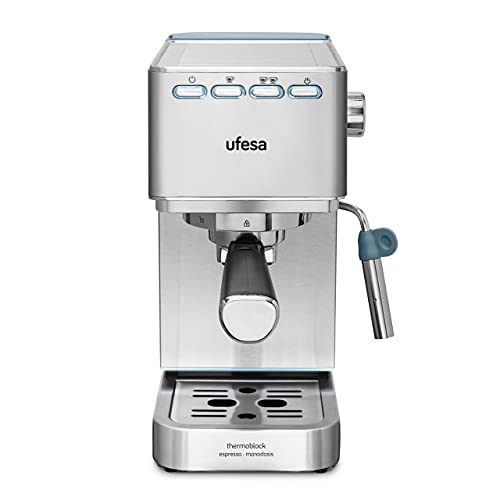 Ufesa Ce8020 Capri, Macchina Caffè Espresso E Cappuccino, Pressione 20 Bar, 1350W, Sistema Thermoblock, Vaporizzatore Regolabile, Caffè Macinato O Cia