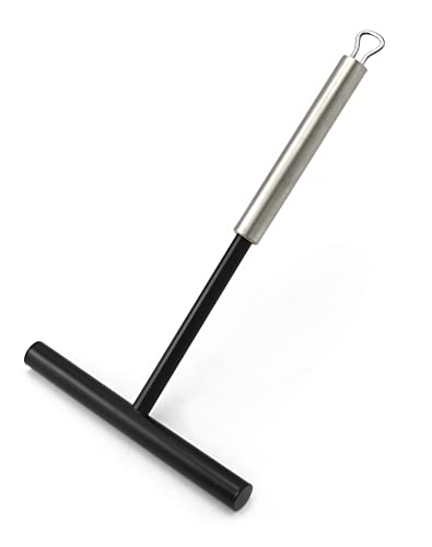 Qwork® Rastrello Per Crêpes, Distributore Per Crepe, Accessori Per Crepes, Acciaio Inossidabile, Per Frittelle, Crepes, 19.5 X 12 Cm
