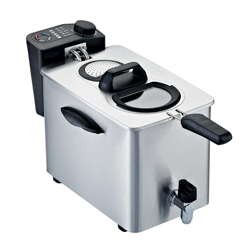 Rgv Fry Type4 Friggitrice Elettrica Con Rubinetto Per Lo Scarico Olio, 4 Litri, 2500W