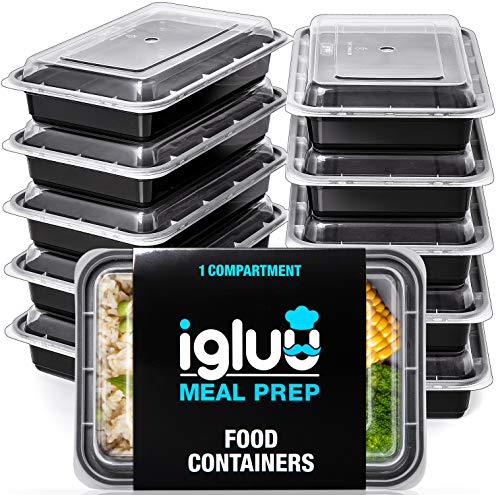 Contenitori Per Alimenti Ermetici Di 1 Scomparto (Set Di 20) - Recipienti Di Plastica Senza Bpa E Impilabili - Scatole Bento Riutilizzabili Per Il Cib