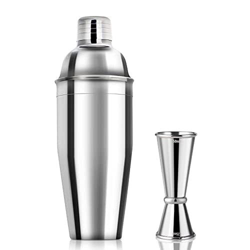 Shaker Cocktail 750Ml Anfly Shaker Cocktail Set In Acciaio Inox Inossidabile Jigger Misurino Graduato 50Ml 25Ml,Bartender Kit Cocktail Shaker