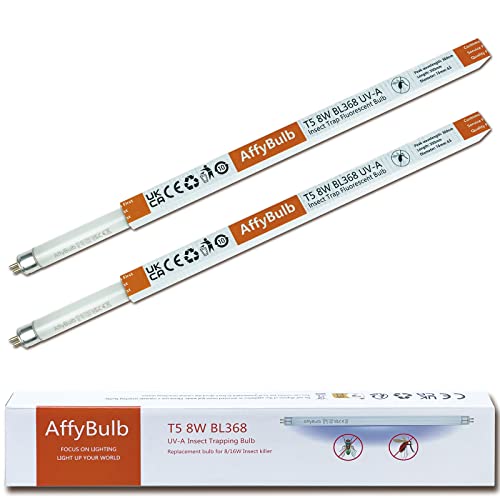 Affybulb 2 * 8W Lampade Di Ricambio Per Lampada Antizanzare/Zanzariera Elettrica - 12In T5 Bl368 Tubi Uv