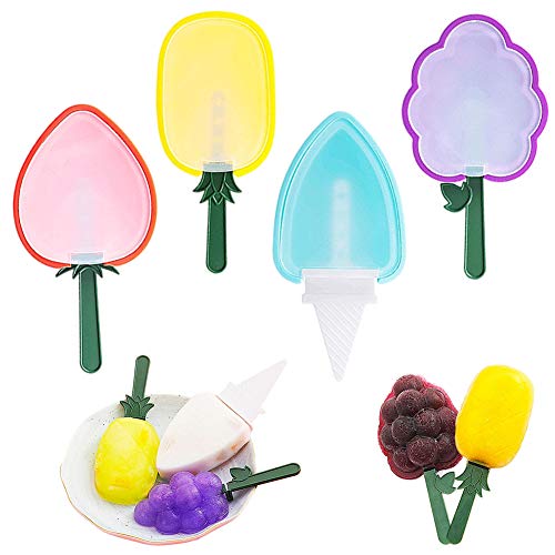 Stampi Per Gelato, Stampi Ghiaccioli, Formine Ghiaccioli Riutilizzabili, 4 Pezzi Muffa Del Gelato Stampi Per Ghiaccioli Con Coperchio Gelato Artigiana
