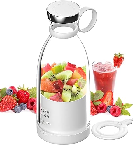 Frullatore Portatile, Shake Mixer, 350Ml Frullatore Smoothie Blender Bottle Smoothie Maker, Frullatore Personale Multifunzionale Per Spremute Fresche