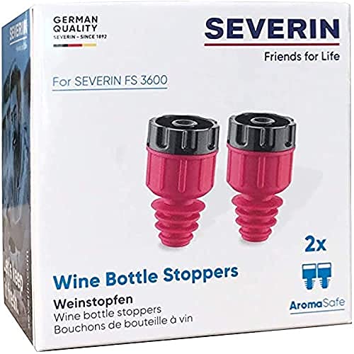 Severin Zb 3624 Tappi Per Sottovuoto, Confezione Da 2 Tappi, Adatti Per Macchina Per Sottovuoto Severin Fs 3600, Tappi Riutilizzabili