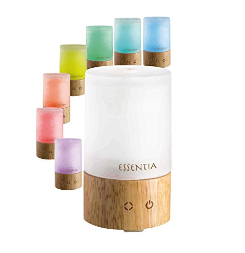 Essentia Umidificatore Lampada In Vetro Soffiato E Base In Legno Naturale Di Rovere 85 Ml