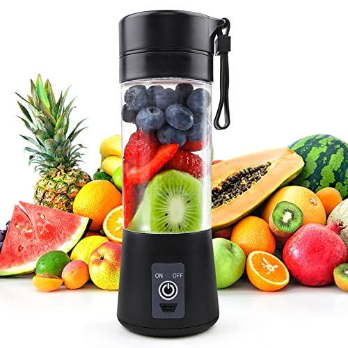Mixer Smoothie Maker Spremiagrumi Portatile: 380 Ml, Frullatore Personale Con 6 Coltelli In Acciaio Inox, Portatile, Senza Bpa, Con Bicchiere Di Misce