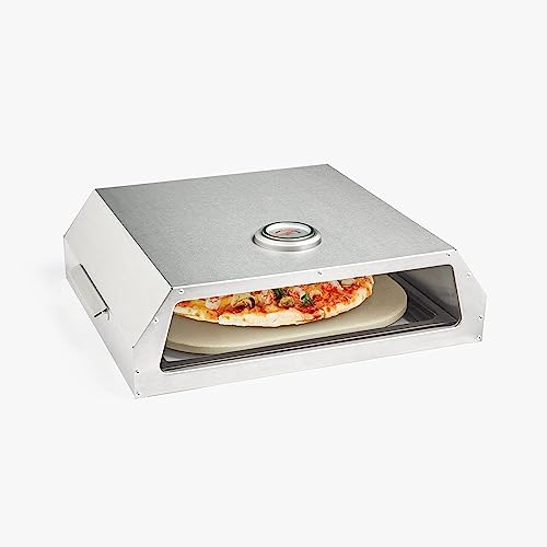 Forno Per Pizza In Pietra Ceramica Con Rapido Riscaldamento, Cottura Uniforme, Cappa In Acciaio Inossidabile E Pala Per Pizza Inclusa, Per Deliziose P
