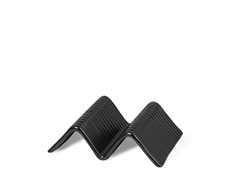 Streat Set 2 Porta Tacos In Stoneware Nero 1 Posto/2 Posti