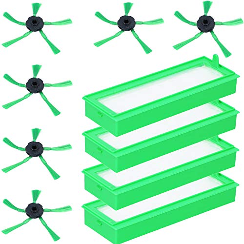 Ricambi Mcfilter Set 10 Pz. Adatto Per Vorwerk Vr300 Vr200 Set Spazzole Filtro Kobold Aspirapolvere Robot Aspirapolvere, Set Composto Da 4 Filtri Fini