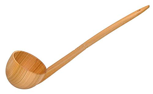 Grande Legno Di Ciliegio Mestolo Cucchiaio Naturale Eco Per Cucina E Sauna - Impregnato