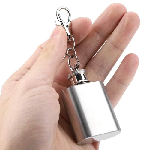 Portachiavi Da 1 Oz Fiaschetta Da Whisky Fiaschetta Da Uomo Con Mini Tasca Portachiavi In Acciaio Inossidabile