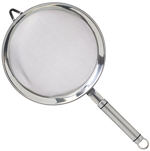 Kitchencraft Setaccio Professionale A Maglia Fine In Acciaio Inossidabile, 18 Cm - Argento