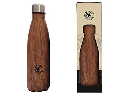 Di&Gi Bottiglia Termica Borraccia Acciaio 500 Ml. - Hot Cold - Fantasia Legno