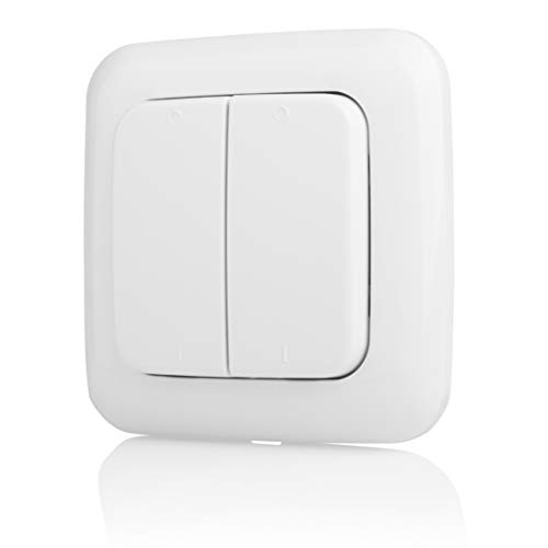 Smartwares Interruttore Radio Da Parete – Plug & Connect – Doppio Interruttore – Bianco – Sh4-90159