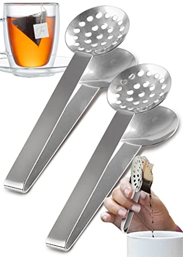 Orblue Spremiagrumi Manuale Orblue In Acciaio Inox Con Colino, Mini 2 Pinze Per Spremi Bustine Di Tè E Porta Bustine Zucchero - Design Elegante E Resi