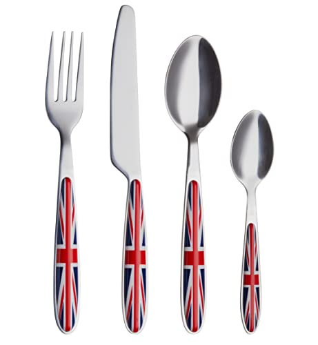 Exzact Colore Posate In Acciaio Inox Set 16 Pz - 4 X Forchetta, 4 X Coltelli, 4 X Cucchiai Cena, 4 X Cucchiaini
