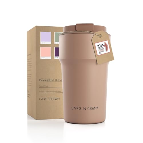 Lars Nysøm Tazza Termica Per Caffè Thermo Coffee Mug-To-Go 500Ml | Tazza Da Viaggio Senza Bpa 0,5 Litri Con Isolamento | In Acciaio Inox E Tenuta Stag