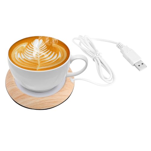 Scalda Bevande Usb, Usb Wood Grain Scaldatazze Scalda Bevande Mug Sottobicchiere Con Base Antiscivolo, Tappetino Riscaldatore Per Caffè Per Ufficio, T