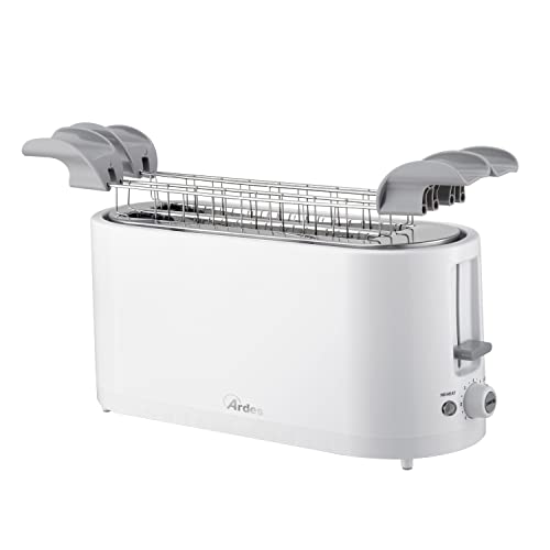 Ardes - Artoast02 Tosto Sleek Plus Tostapane Con Pinze Per Toast Farciti - 2 Timer Per 7 Tostature - Tostapane Con Pinze 4 Fette Extra + Raccoglibrici