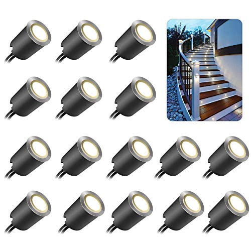 Recessed Led Deck Light Kits With Black Protecting Shell Φ32Mm,Smy In Ground Outdoor Landscape Lighting Ip67 Waterproof,12.