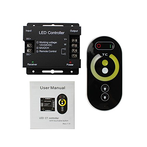 Pb-Versand Cct - Dimmer Touch A Led, 12 V, 24 V, Per Luce Bianca Calda, Dimmerabile, Con Tecnologia Touch, Interruttore Dimmer Per Strisce Cct, Strisc