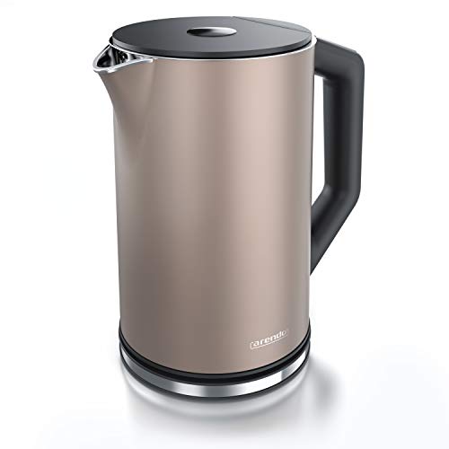 Arendo - Bollitore Acqua Elettrico Da 1.5L 2200W - Eco Controllo Temperatura - Temperatura Regolabile 40-100°C - Parete Doppia - In Acciaio Inossidabi