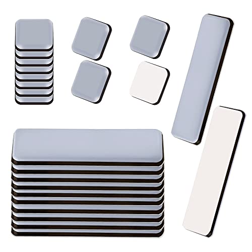 24Pcs Piedini Per Mobili Autoadesivo In Teflon 2 Taglie 19X70Mm E 20X20Mm (Quadrato) Scivoli In Feltro Per Spostare Mobili In Ptfe (Teflon)