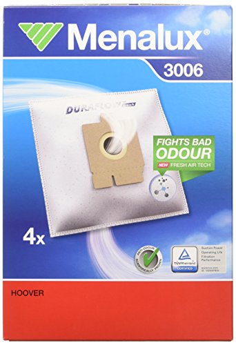 Menalux 900166864 3006 Sacchetti Per Traini Hoover, Freespace Evo, 4X