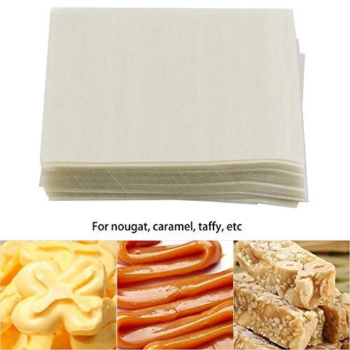 Nougat Paper Carta Riso Commestibile, Magt 500Pcs Nougat Paper Carta Da Fogli Wafer Paper Di Riso Commestibile Fogli Fatti A Mano Per Confezionare Car