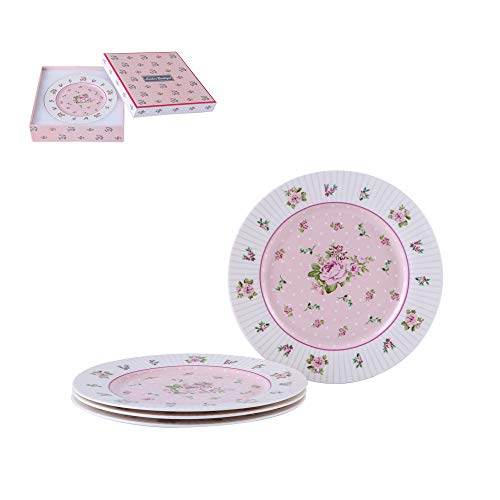 In Porcellana Fine China Side Torta Piatto Da Dessert, Rose Pink, 8" 20Cm, 4 Pezzi