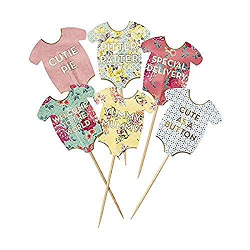 Talking Tables Truly Scrumptious Baby Caketoppers (24 Pack), Multicolor By Talking Tables
