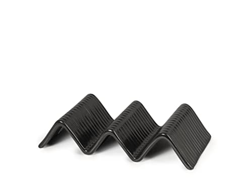 Streat Set 2 Porta Tacos In Stoneware Nero 2 Posti/3 Posti