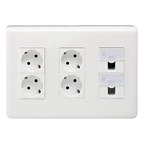 Presa Parete Array, Presa Parete Array, Presa Schuko, Connettore Rj45, Legrand