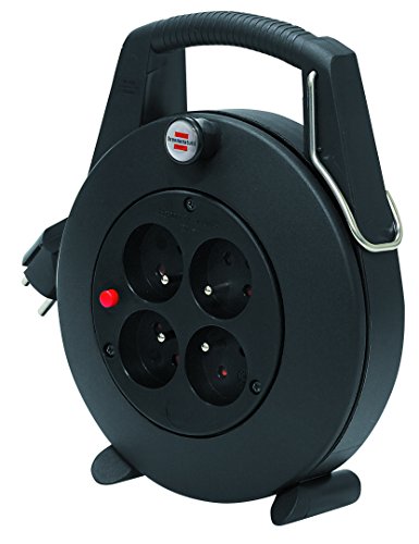 Brennenstuhl 1102501 Confort-Line Cl-L - Avvolgicavo, 5 M, H05Vv-F 3G1,0, Nero, 1102501