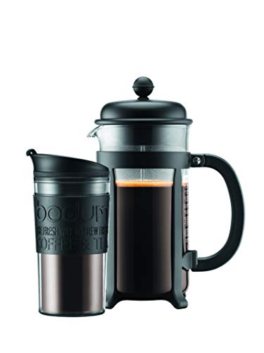 Bodum Cd Travel Jug Java Set-French Press + Brocca Da Viaggio, Plastica