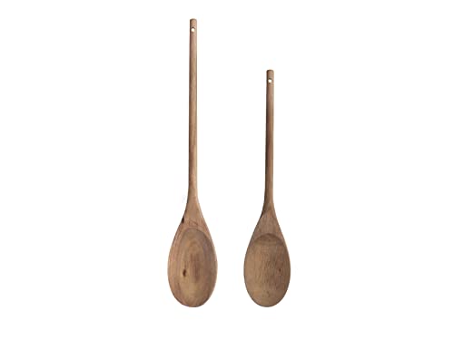 H&H Set 2 Cucchiai In Legno Acacia 25/30Cm