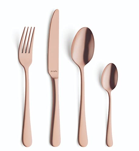 Austin, Acciaio Inox, Rame, Ménagère 32 Couverts Pour 8 Personnes