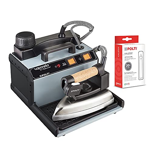 Polti Vaporella 2H Pro Kalstop, Ferro Da Stiro A Vapore Con Caldaia, Tappo Di Sicurezza, 3 Bar, 20 Fiale Di Kalstop Incluse, Grigio/Nero