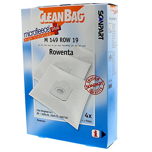 Scanpart M 149 Fila 19 Sacchetti Per Aspirapolvere, In Pile, White