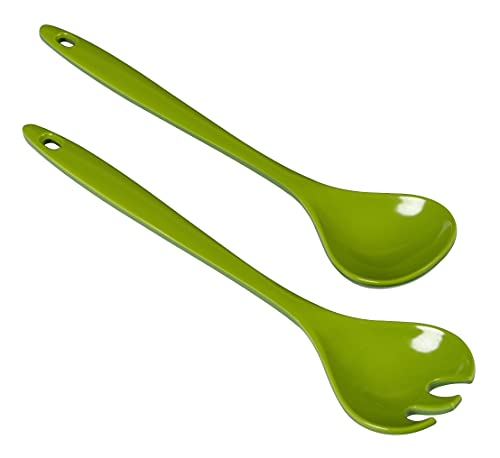 Kuhn Rikon 24294 Posate Da Insalata Verde Scuro, Plastica