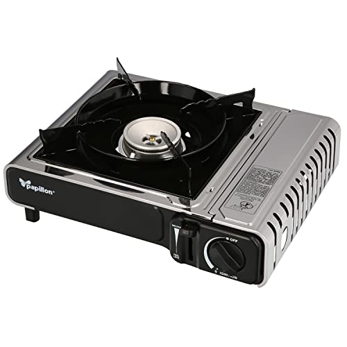 Papillon Gas Hob-02 - Fornello Gas Portatile Per Cartucce Da 230Gr. Struttura In Lamiera Smaltata, Innesto Rapido Cartuccia. Consumo: 160Gr/H, Potenza