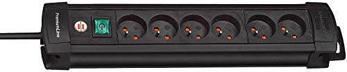 Brennenstuhl Multiprise 6 Prises (3M) Premium-Plus Noir