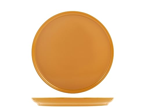 H&H Set 12 Piatti Piani Stoccolma Ocra Cm 28